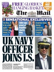 The Mail on Sunday () Newspaper Front Page for 8 May 2016