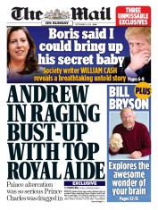 The Mail on Sunday () Newspaper Front Page for 8 September 2019