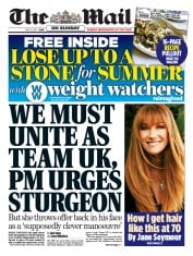 The Mail on Sunday () Newspaper Front Page for 9 May 2021