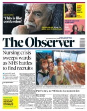 The Observer () Newspaper Front Page for 10 October 2021