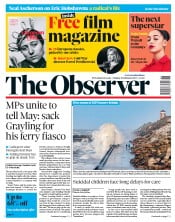 The Observer () Newspaper Front Page for 10 February 2019