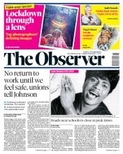 The Observer () Newspaper Front Page for 10 May 2020