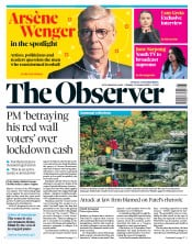 The Observer () Newspaper Front Page for 11 October 2020