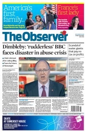 The Observer () Newspaper Front Page for 11 November 2012