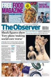 The Observer () Newspaper Front Page for 11 December 2016