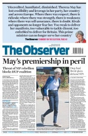 The Observer () Newspaper Front Page for 11 June 2017