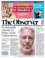 The Observer () Newspaper Front Page for 11 August 2019
