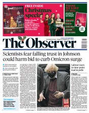 The Observer () Newspaper Front Page for 12 December 2021