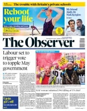 The Observer () Newspaper Front Page for 13 January 2019
