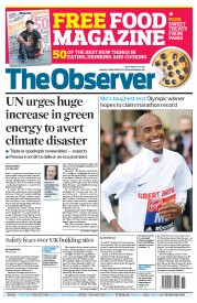The Observer () Newspaper Front Page for 13 April 2014