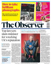 The Observer () Newspaper Front Page for 13 September 2020