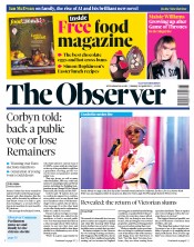 The Observer () Newspaper Front Page for 14 April 2019