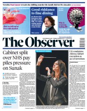 The Observer () Newspaper Front Page for 15 January 2023