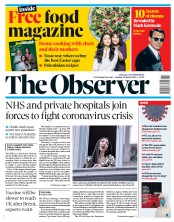The Observer () Newspaper Front Page for 15 March 2020