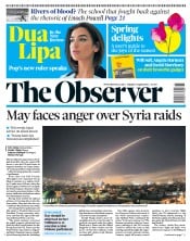 The Observer () Newspaper Front Page for 15 April 2018