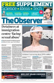 The Observer () Newspaper Front Page for 15 September 2013
