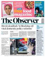 The Observer () Newspaper Front Page for 16 December 2018