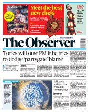 The Observer () Newspaper Front Page for 16 January 2022