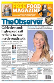The Observer () Newspaper Front Page for 16 March 2014