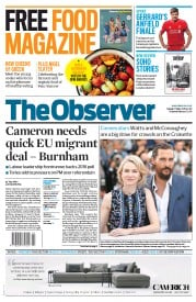 The Observer () Newspaper Front Page for 17 May 2015