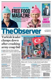 The Observer () Newspaper Front Page for 17 July 2016