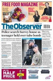 The Observer () Newspaper Front Page for 17 September 2017