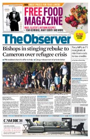 The Observer () Newspaper Front Page for 18 October 2015