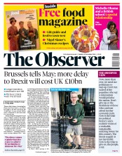The Observer () Newspaper Front Page for 18 November 2018