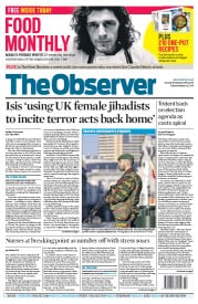 The Observer () Newspaper Front Page for 18 January 2015