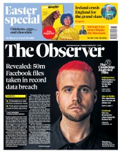 The Observer () Newspaper Front Page for 18 March 2018