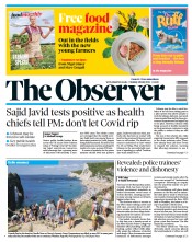 The Observer () Newspaper Front Page for 18 July 2021
