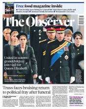 The Observer () Newspaper Front Page for 18 September 2022