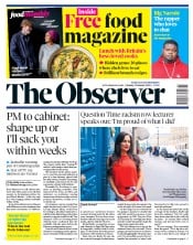 The Observer () Newspaper Front Page for 19 January 2020