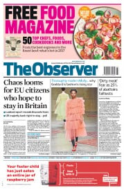 The Observer () Newspaper Front Page for 19 February 2017