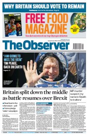 The Observer () Newspaper Front Page for 19 June 2016