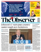 The Observer () Newspaper Front Page for 1 November 2020