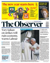 The Observer () Newspaper Front Page for 1 January 2023
