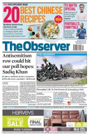 The Observer () Newspaper Front Page for 1 May 2016