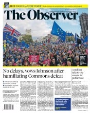 The Observer () Newspaper Front Page for 20 October 2019