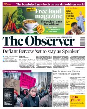 The Observer () Newspaper Front Page for 20 January 2019