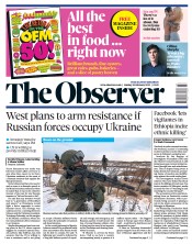 The Observer () Newspaper Front Page for 20 February 2022