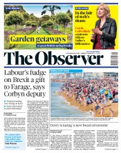 The Observer () Newspaper Front Page for 21 April 2019
