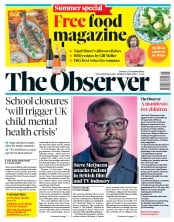 The Observer () Newspaper Front Page for 21 June 2020