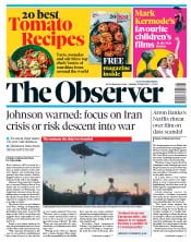 The Observer () Newspaper Front Page for 21 July 2019