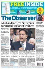 The Observer () Newspaper Front Page for 21 September 2014