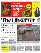 The Observer () Newspaper Front Page for 22 November 2020