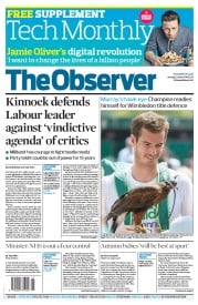 The Observer () Newspaper Front Page for 22 June 2014