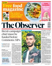 The Observer () Newspaper Front Page for 22 July 2018