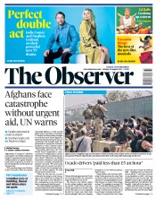 The Observer () Newspaper Front Page for 22 August 2021
