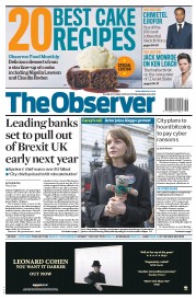 The Observer () Newspaper Front Page for 23 October 2016